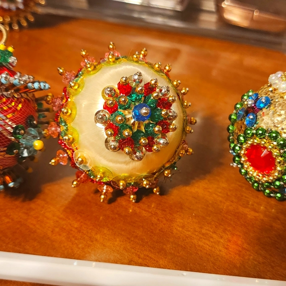 Handmade christmas ornaments.